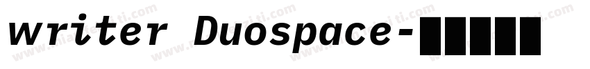 writer Duospace字体转换